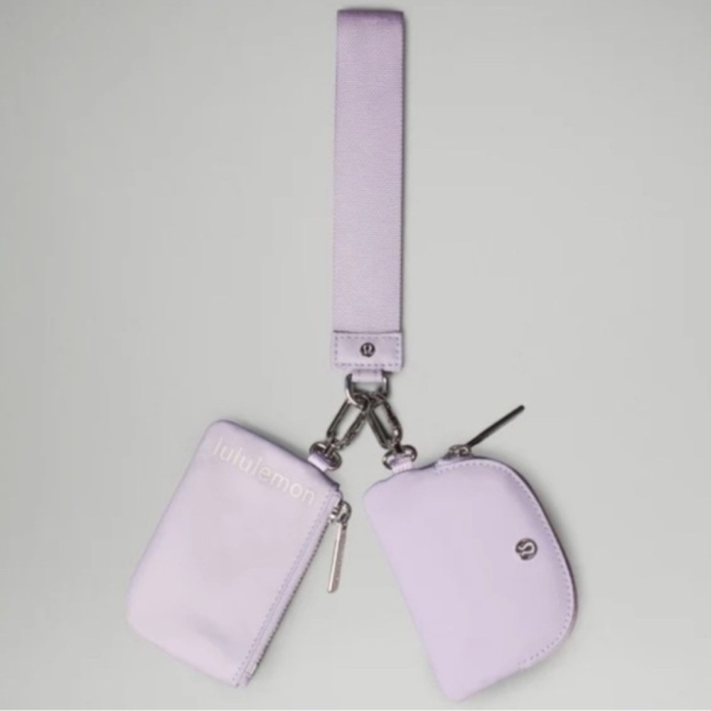 Lululemon Dual Pouch Wristlet - Lilac Ether & White Opal